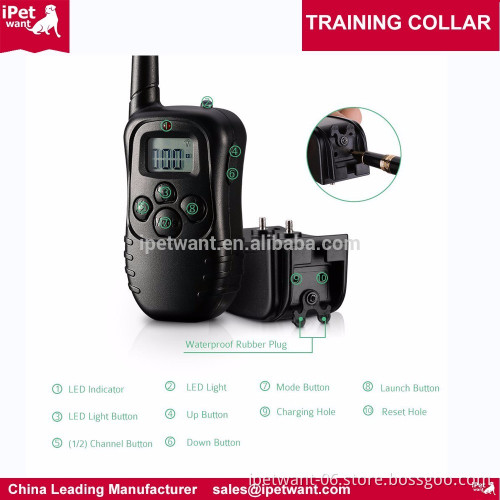 Best Quality and Patent Wireless PetTech Remote Pet Dog Training Collar Dog Shock Collar with 100Level Vibration and Shock